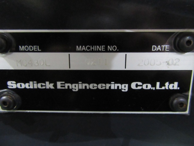 ソディック MC430L 立マシニング(HSK-E25)