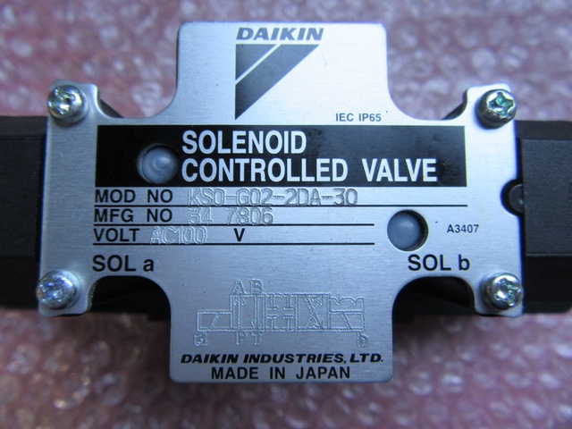 ダイキン工業 KSO-G02-2DA-30 電磁操作弁