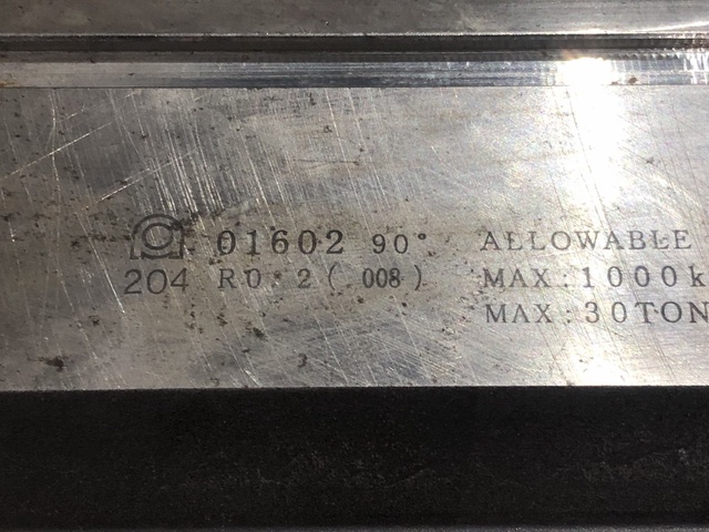 アマダ 01602 90° ベンダー金型(パンチ)