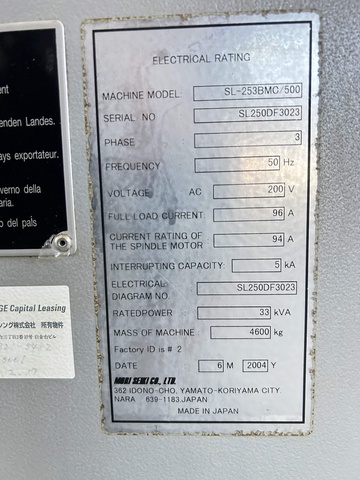 森精機製作所 SL-253BMC/500 NC旋盤(ミーリング付)