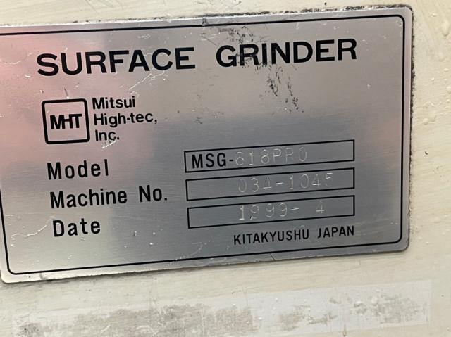 三井ハイテック MSG-618PRO 成形研削盤