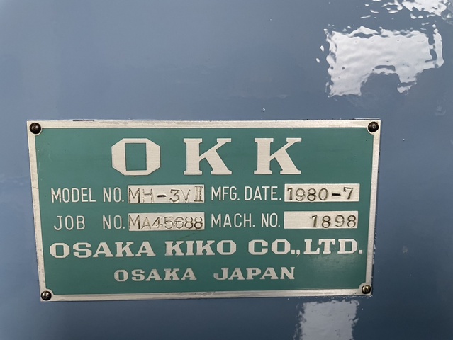 OKK MH-3VⅡ ベット型立フライス