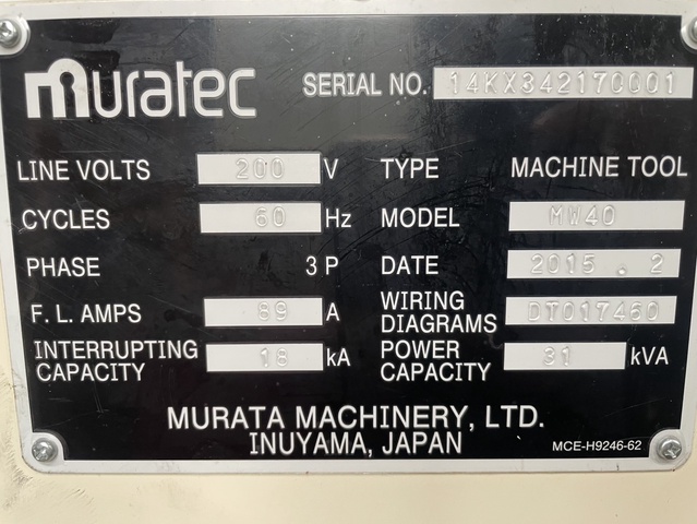 村田機械 Muratec MW40 NC平行2主軸型旋盤