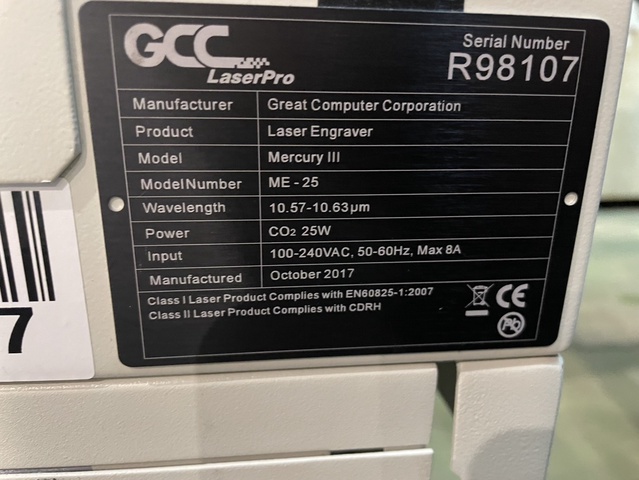 GCC MercuryⅢ レーザー加工機
