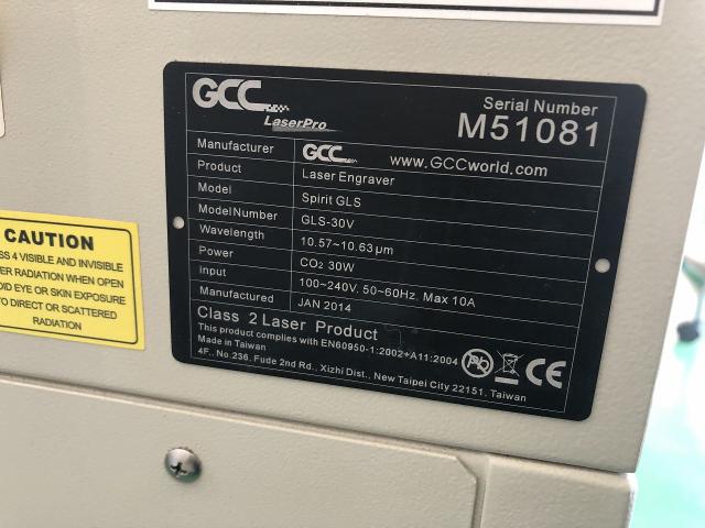 GCC GLS-30V CO2レーザー加工機