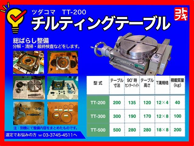 津田駒工業 TT-200 傾斜円テーブル