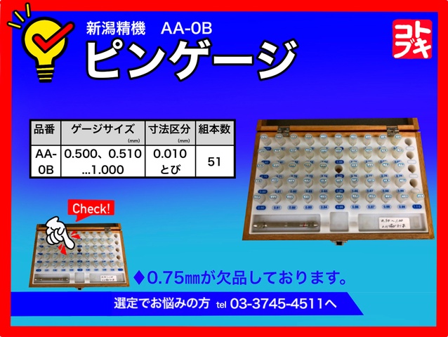 新潟精機 SK AA-0B ピンゲージ