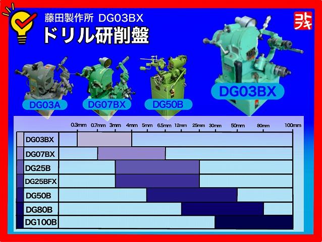 藤田製作所 DG03BX ドリル研削盤