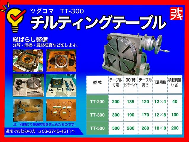 津田駒工業 TT-300 傾斜円テーブル