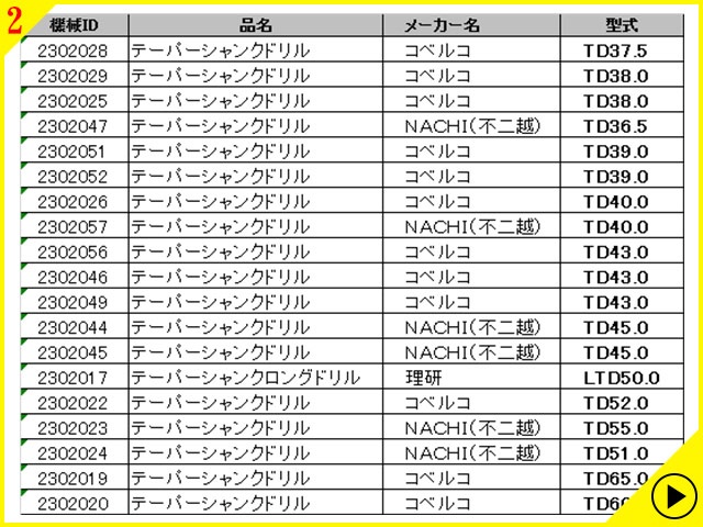 KOBELCO TD40.0 テーパーシャンクドリル