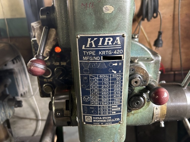 キラコーポレーション KRTG-420 タッピングボール盤