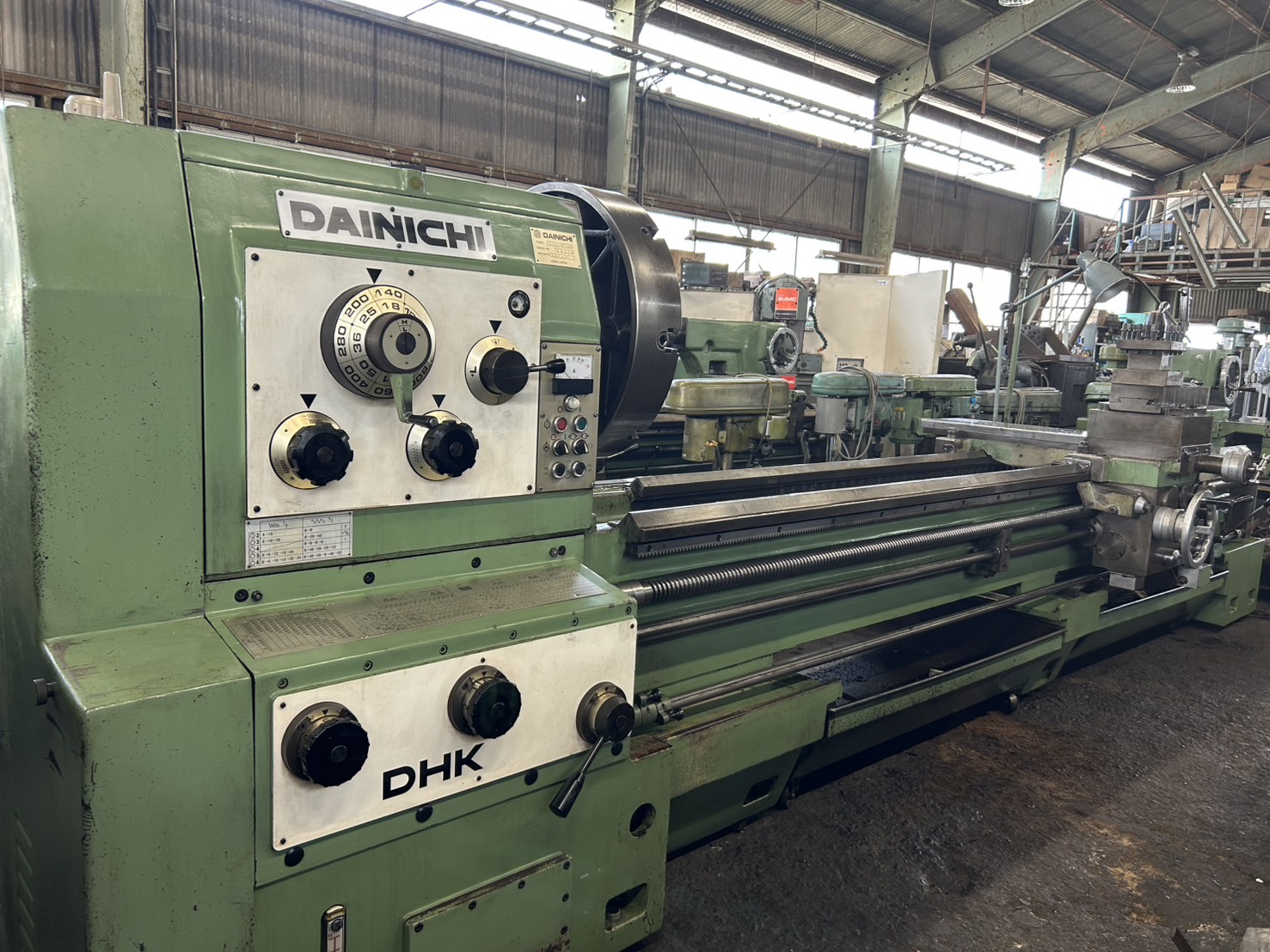 【中古】 蘭陵王 輸入盤 3.0m旋盤 大日金属工業 DHK75×300 中古販売詳細【#402556