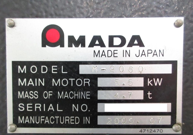 アマダ M-2060 2.0mメカシャーリング