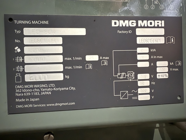 DMG森精機 LEO-80A 6尺旋盤