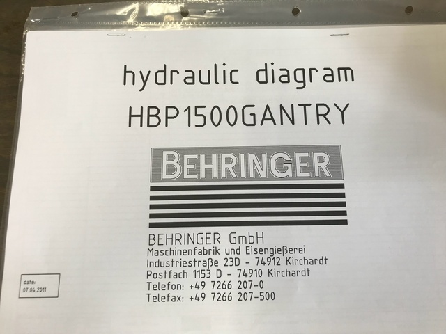 BEHRINGER HBP1500 1500mmバンドソー