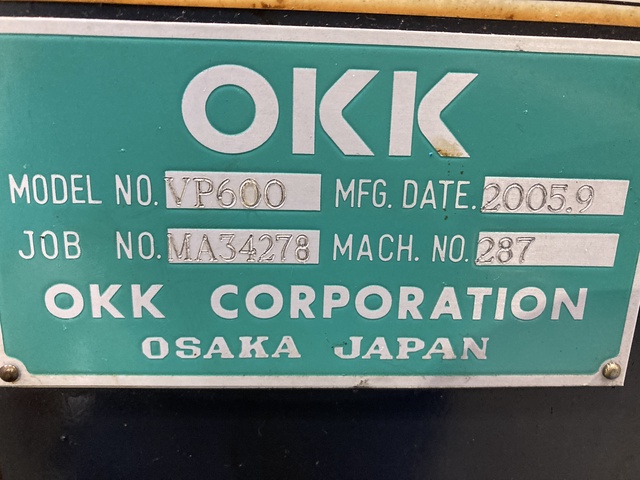 OKK VP600 立マシニング(HSK-A63)
