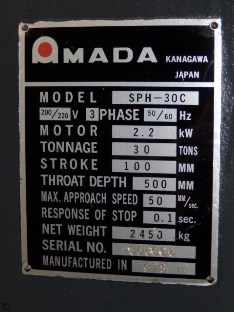 アマダ SPH-30C 万能油圧プレスブレーキ