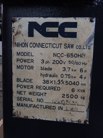 ニコテック NCC-650HD 650mmバンドソー