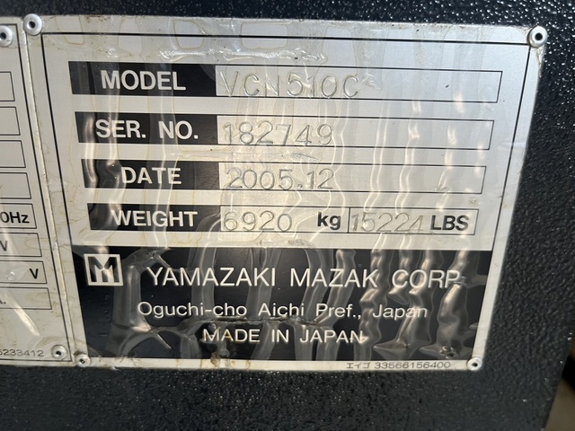 ヤマザキマザック VCN-510C 立マシニング(BT40)