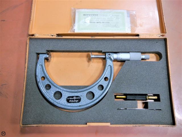 ミツトヨ 75-100mm 直進式ブレードマイクロメーター