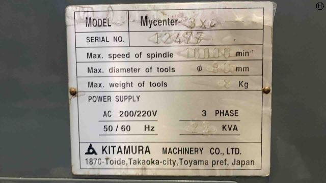 キタムラ機械 Mycenter3Xi 立マシニング(BT40)