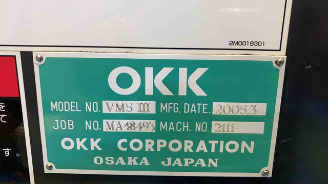 OKK VM5Ⅲ 立マシニング(BT50)