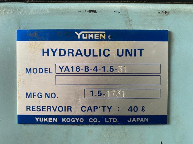 油研工業 YA16-B-4-1.5-31 油圧ユニット 中古販売詳細【#308707