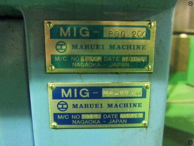 丸栄機械製作所 MIG-POG200 円筒研削盤