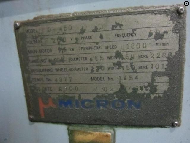 ミクロン精密 MD-450 センタレス