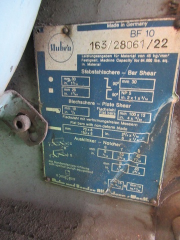 Mubea JUNIOR BF 10 アングルカッター