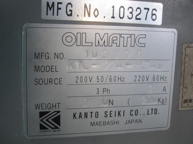 関東精機 KTC-22A-HTA9 温調機