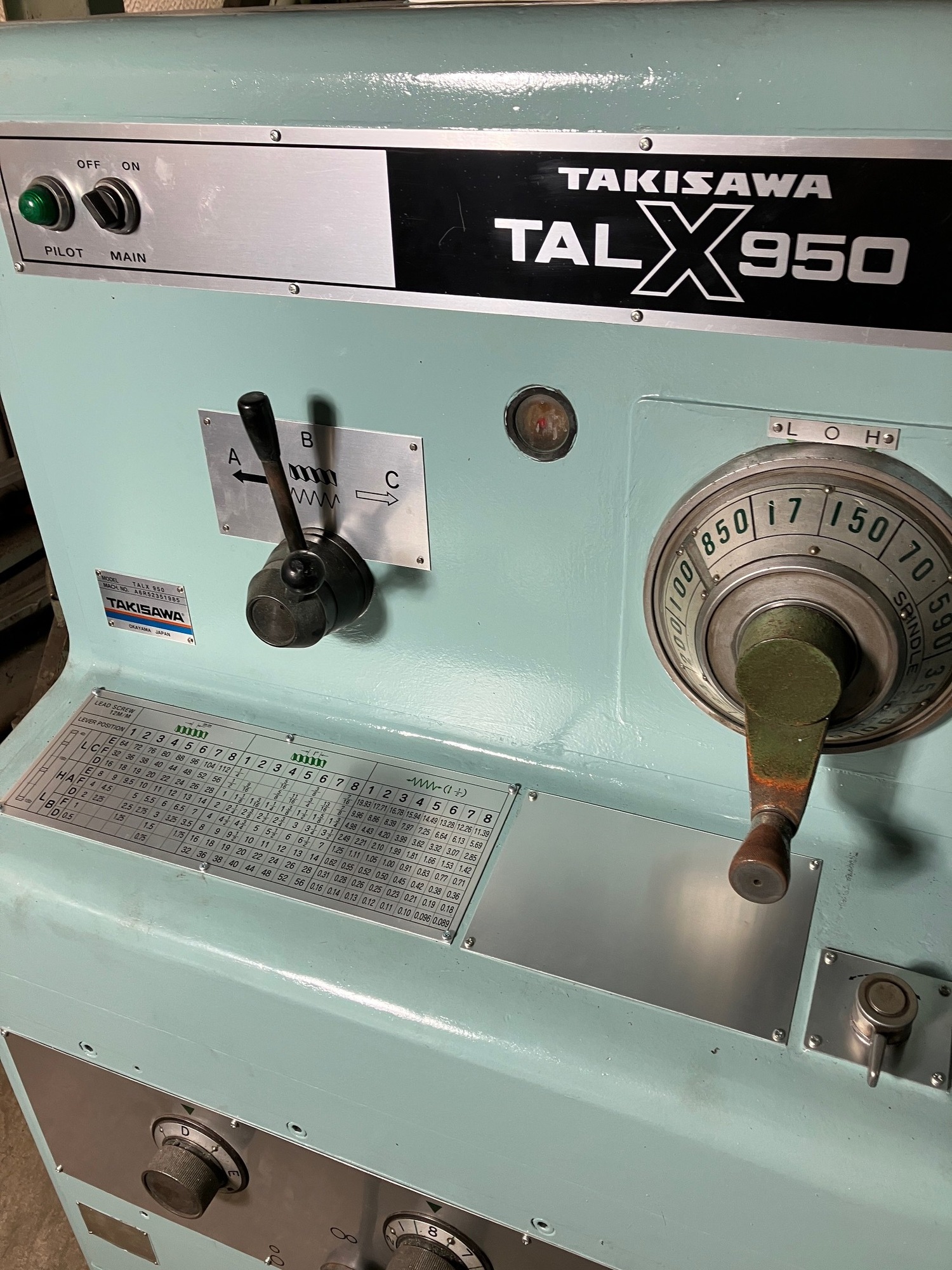 3.0m強力旋盤 滝澤鉄工所 TAL-X950 中古販売詳細【#408606】 | 中古