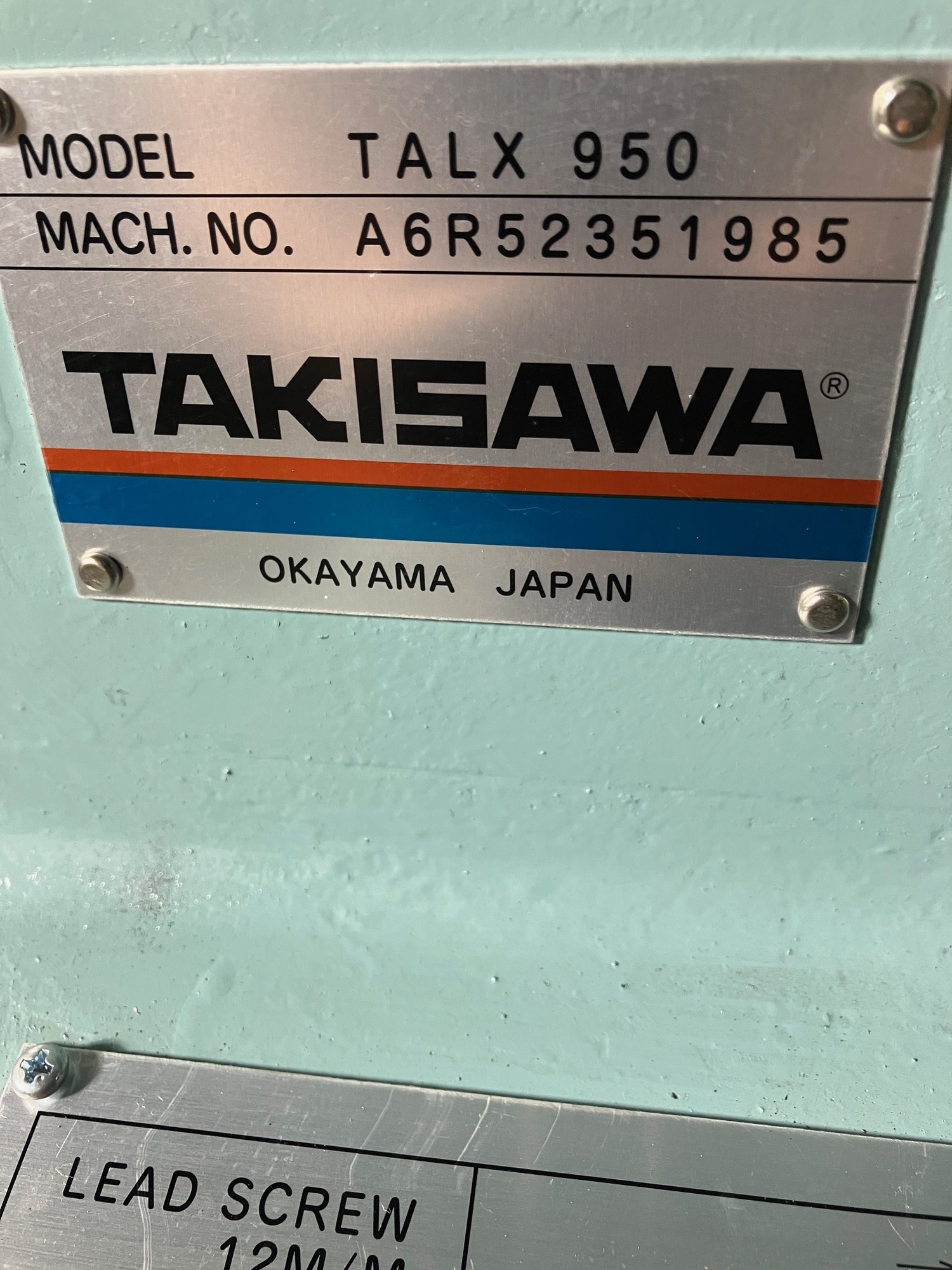 3.0m強力旋盤 滝澤鉄工所 TAL-X950 中古販売詳細【#408606】 | 中古