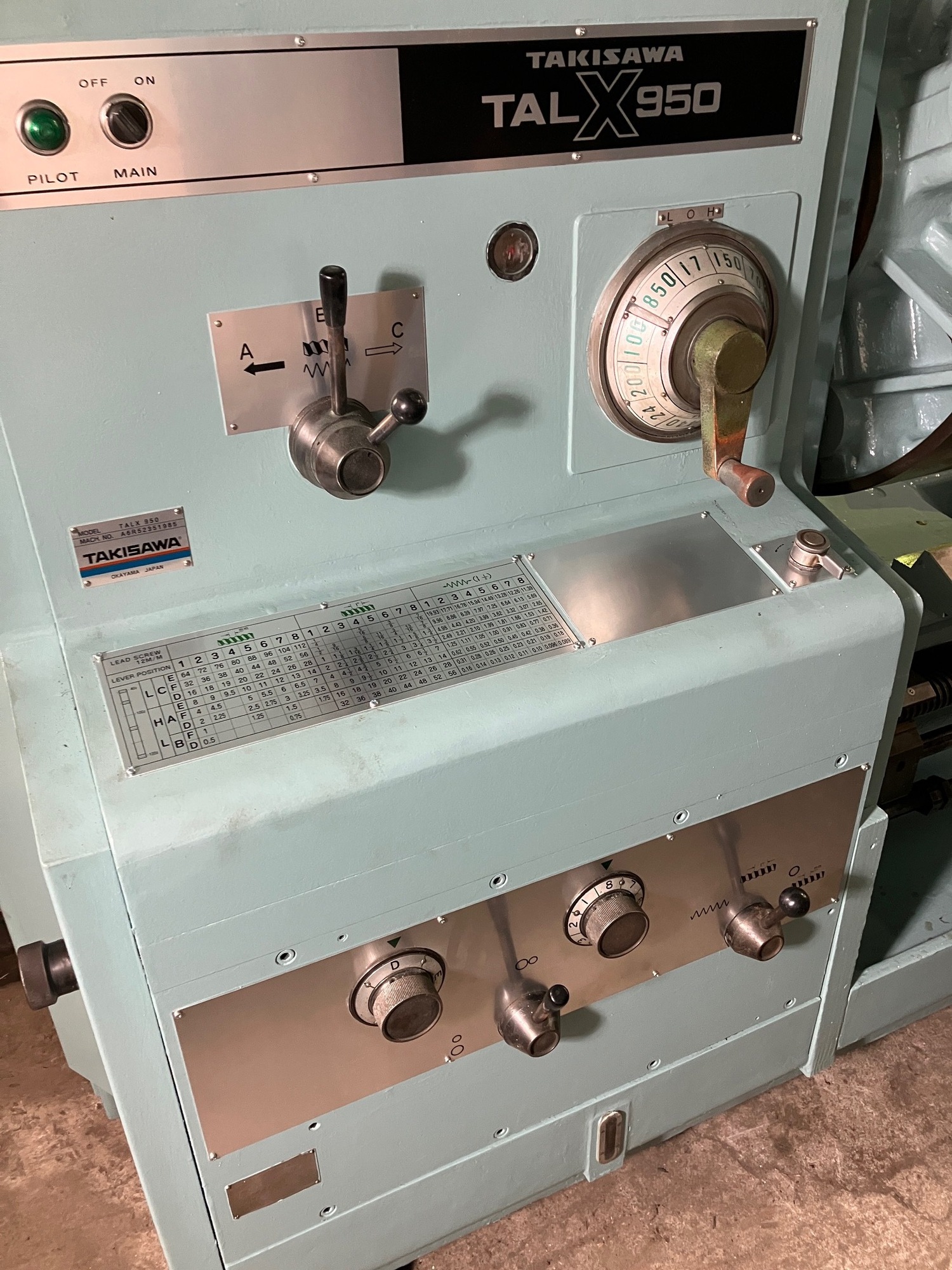 3.0m強力旋盤 滝澤鉄工所 TAL-X950 中古販売詳細【#408606】 | 中古