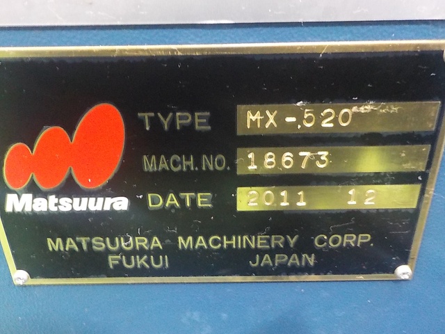 松浦機械製作所 MX-520 5軸立マシニング(BT40)