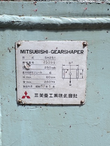 三菱重工業 SH251 ギアーシェーパー
