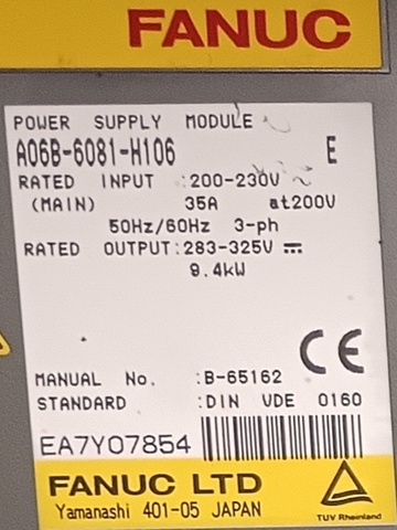 ファナック A06B-6081-H106 パワーサプライモジュール