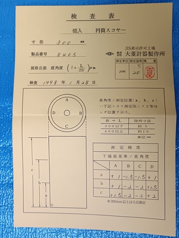 大菱計器製作所 FN105 円筒スコヤ