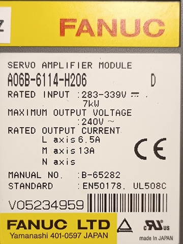 ファナック A06B-6114-H206 サーボアンプモジュール