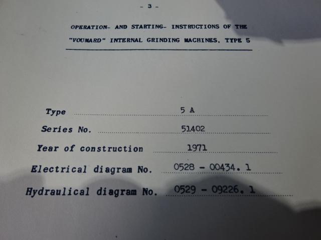 VOUMARD 5A 内面研削盤