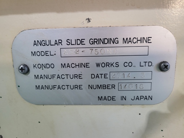 コンドウ AS2-750NC NCアンギュラー円筒研削盤