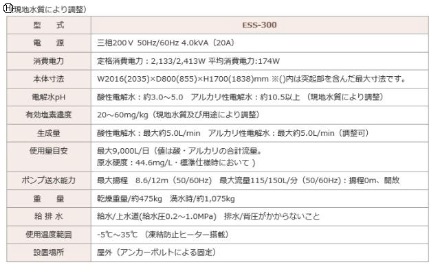 テックコーポレーション ESS-300 電解水衛生環境システム 次亜塩素酸水生成器