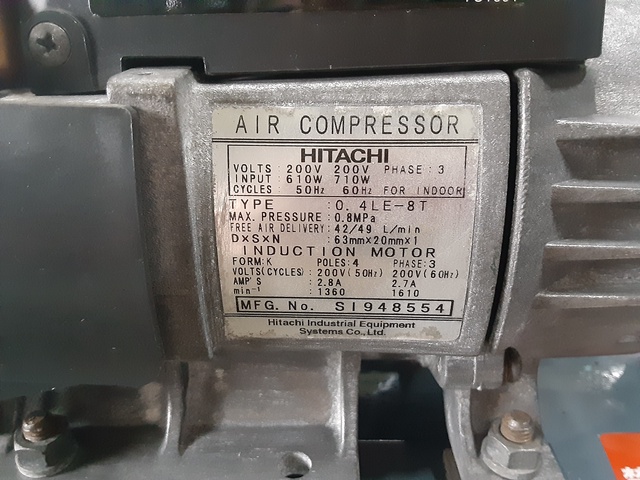 日立工機 0.4LE-8T 0.4kwコンプレッサー