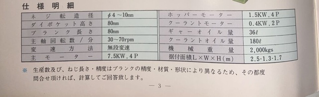 阪村機械製作所 SSR-30 ねじ転造盤ロータリーローリング