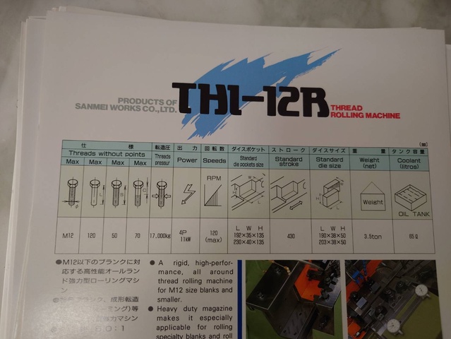 三明製作所 THI-12R ローリングマシン