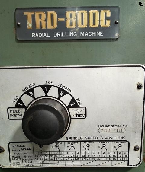 東亜機械製作所 TRD-800C 800mmラジアルボール盤