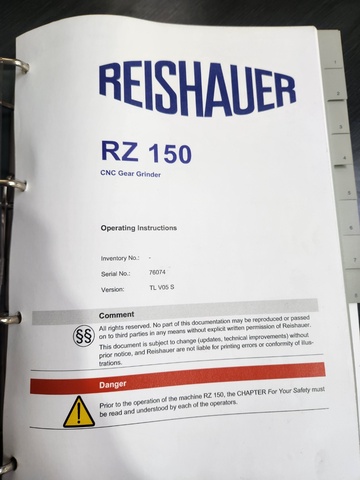 REISHAUER RZ150 NC歯車研削盤