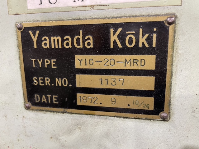 山田工機 YIG-20-MRD 内面研削盤