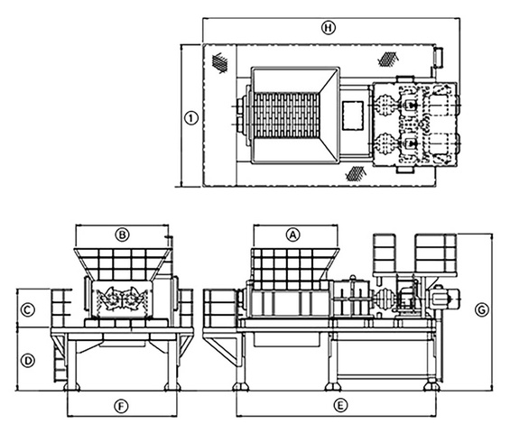 新居浜鐵工所 NS-152F 二軸破砕機 ライオンシュレッダー NS型小型