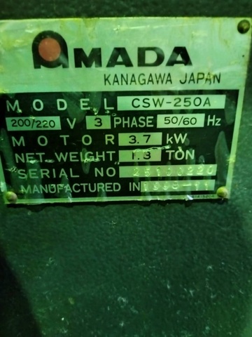 アマダ CSW-250A NCコーナーシャー
